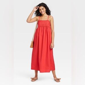 Target Red Smocked Sundress